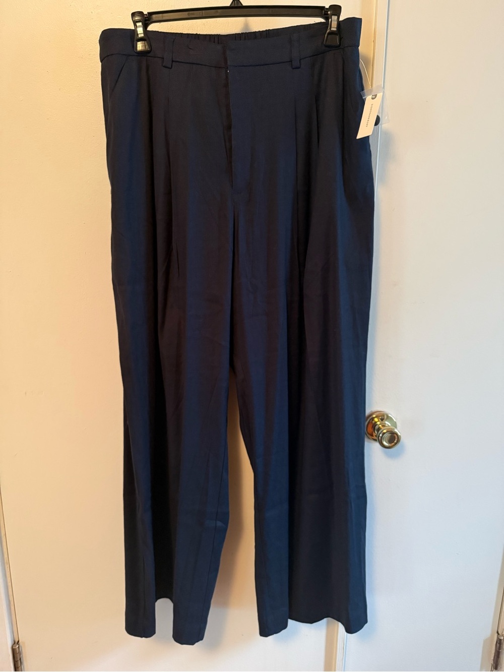 Navy Maeve wide leg high waisted pants